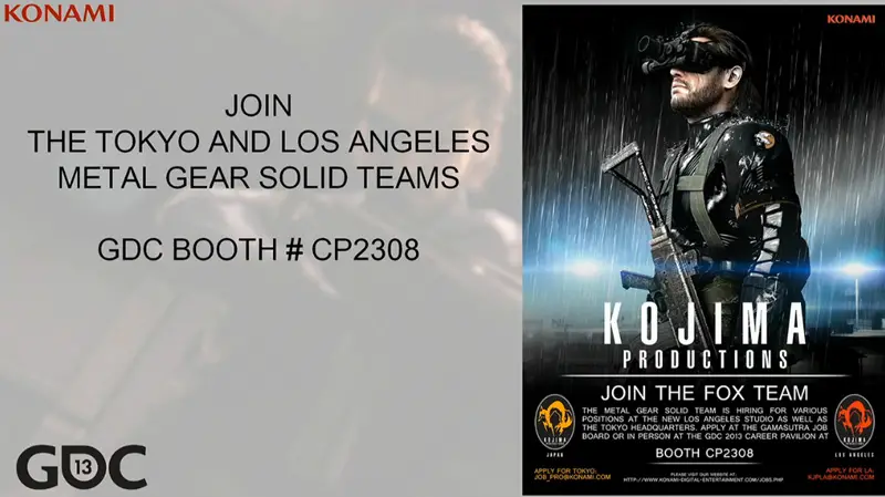 Kojima-Productions-Recruiting-GDC-2013