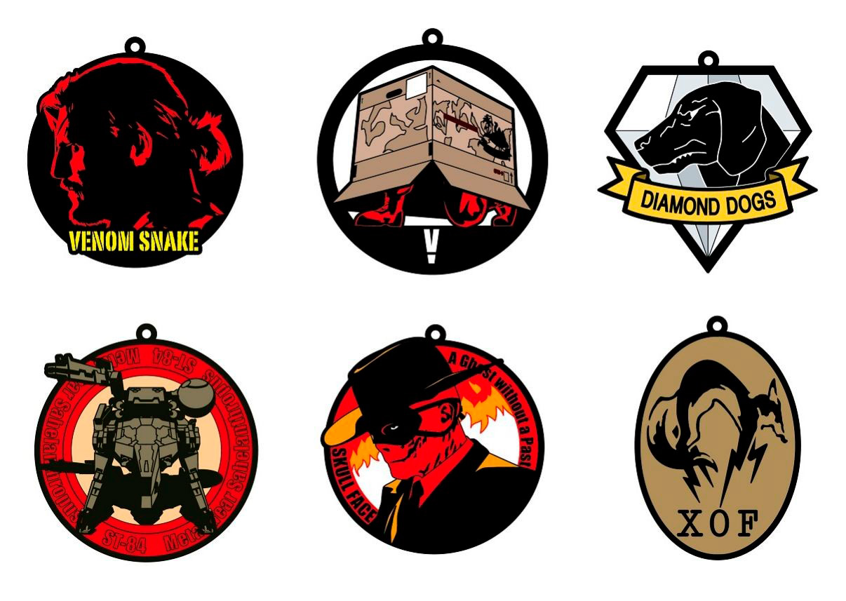 Metal Gear Solid Cosplay Metal Pin Badge Set Of Four 