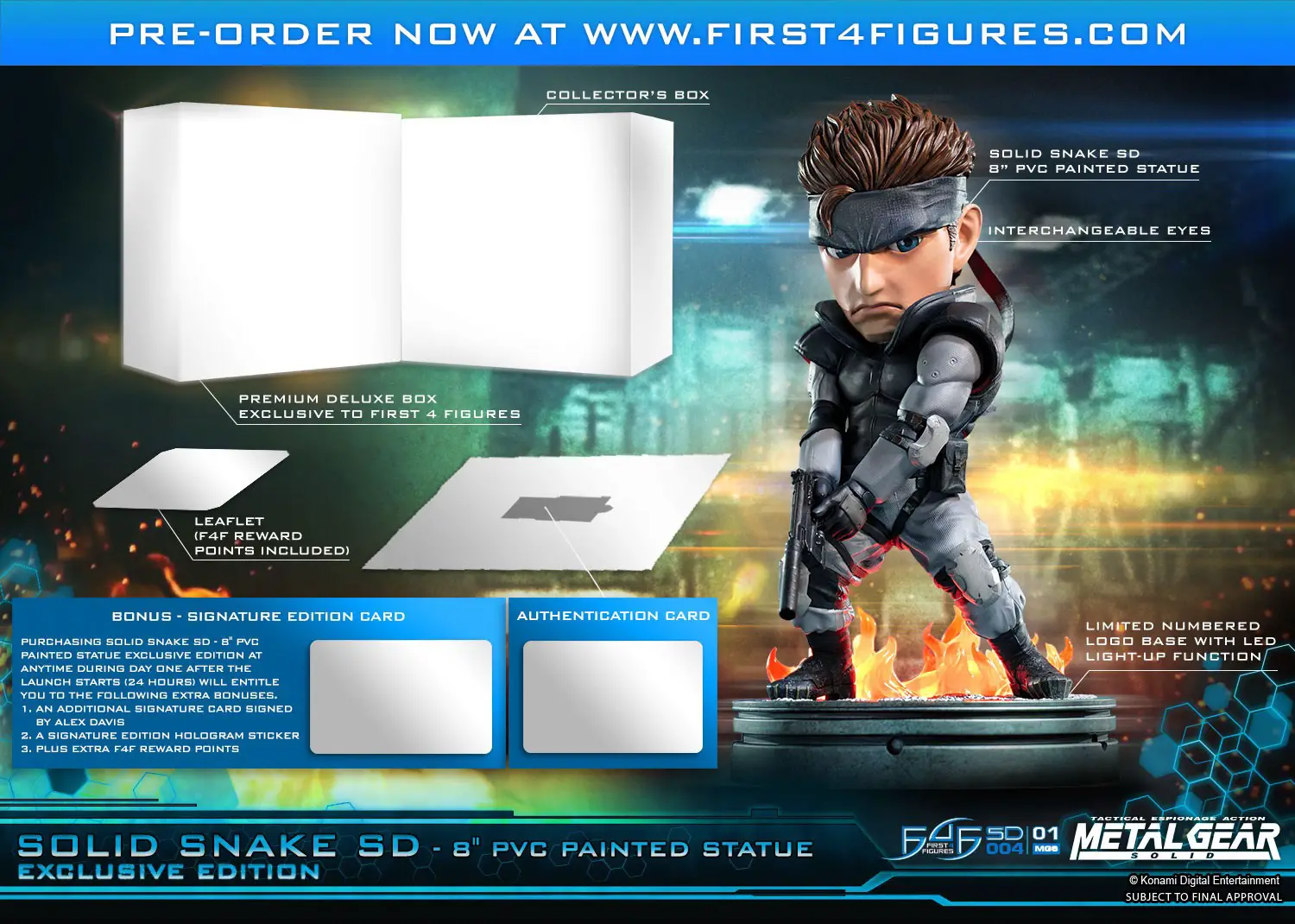 First 4 Figures Metal Gear Solid Snake CHIBI SD Stealth Camouflage 8" PVC MGS for sale online 