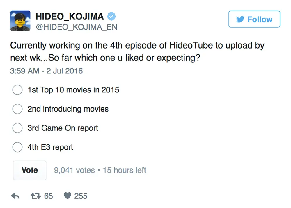 Kojima-HideoTube-1-4-Poll