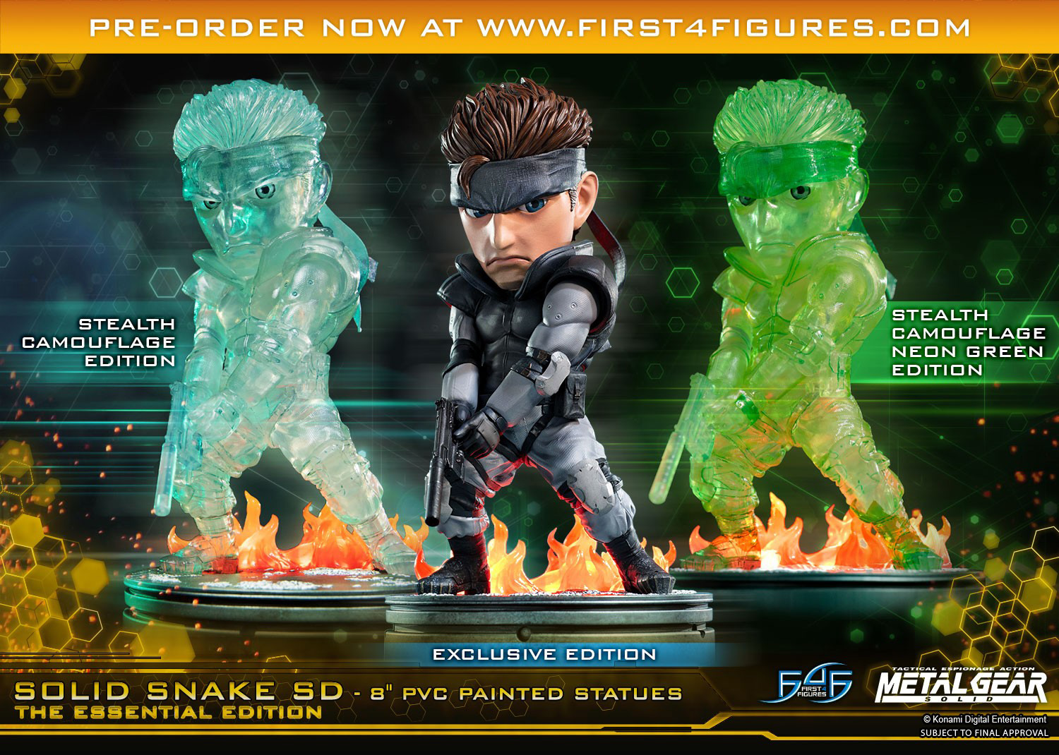 SOLID SNAKE STEALTH CAMOUFLAGE EDITION – MGS Metal Gear Solid – F4F First  For Figures - Cawette Jones
