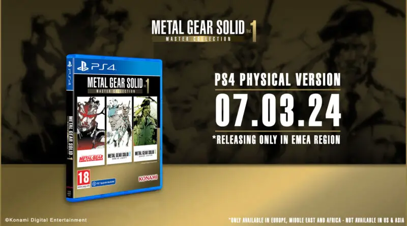 PS4 version of Metal Gear Solid Master Collection getting a physical  release in the EMEA regions